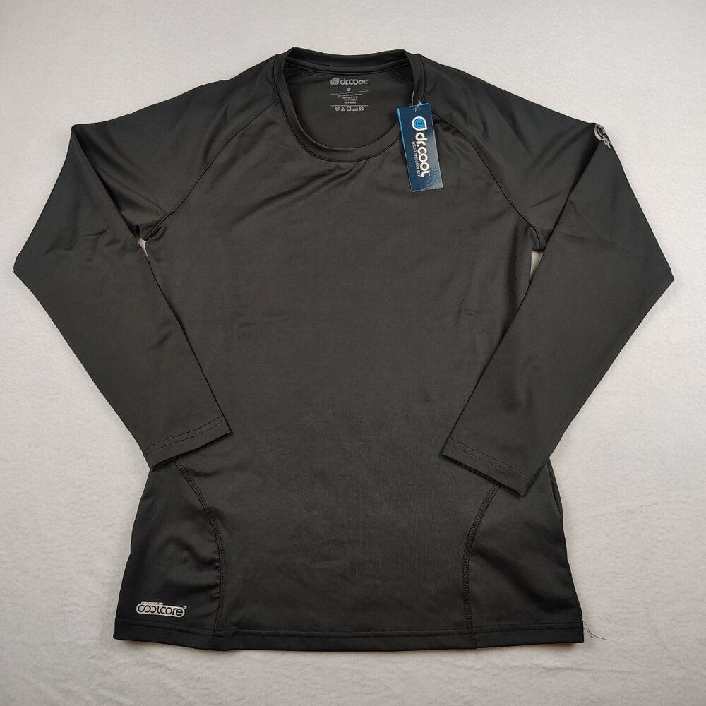 NEW Coolcore Dr Cool Performance Shirt Womens Small Black Long Sleeve